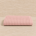 Drap de bain coton Nid d'Abeille Saumon