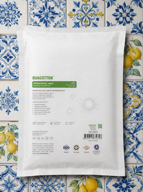 Drap de bain Antibactérien Nuacotton™ -  100% Coton Bio 100x170cm (600g/m²)