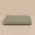 Drap de bain coton Nid d'Abeille Vert Sauge