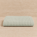 Drap de bain coton Nid d'Abeille Vert de Gris