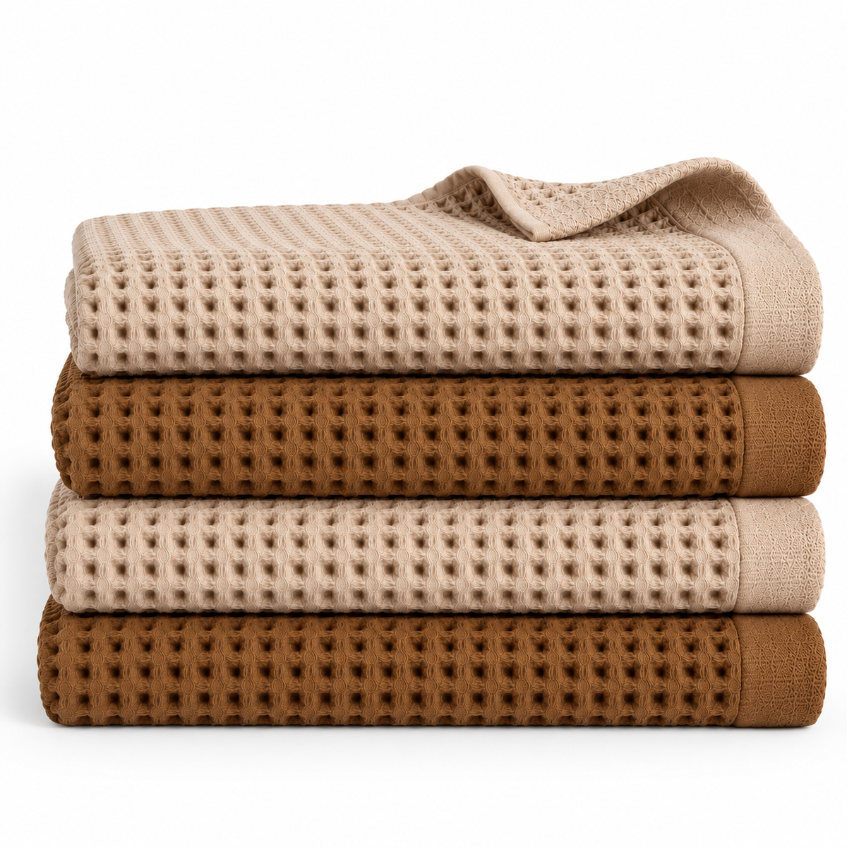 Draps de Bain Nid d’Abeille 80x160 cm – Collection Duo