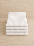 Serviette de toilette en nid d'abeille blanche coton 50x70
