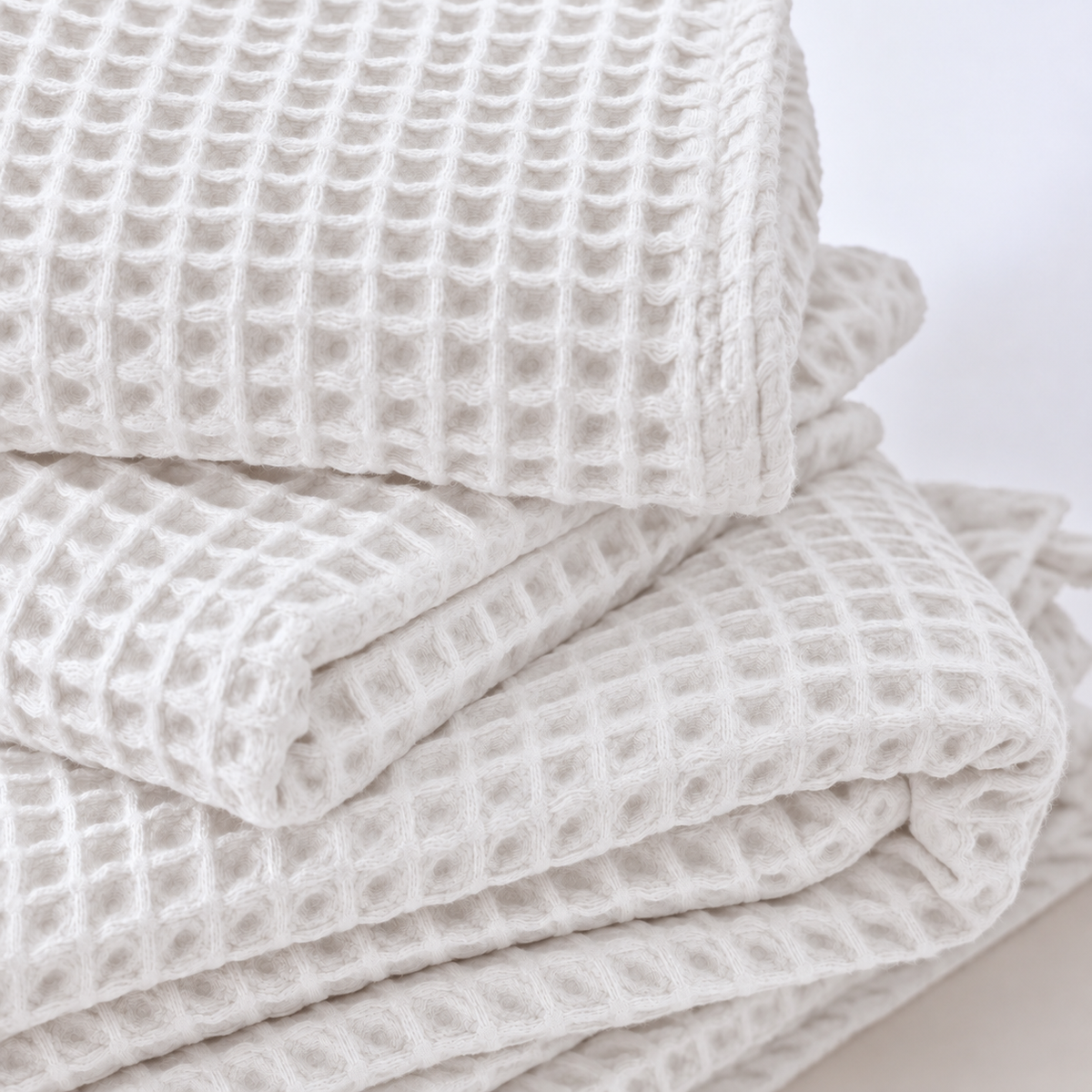 Drap de bain Nid d'Abeille – Blanc