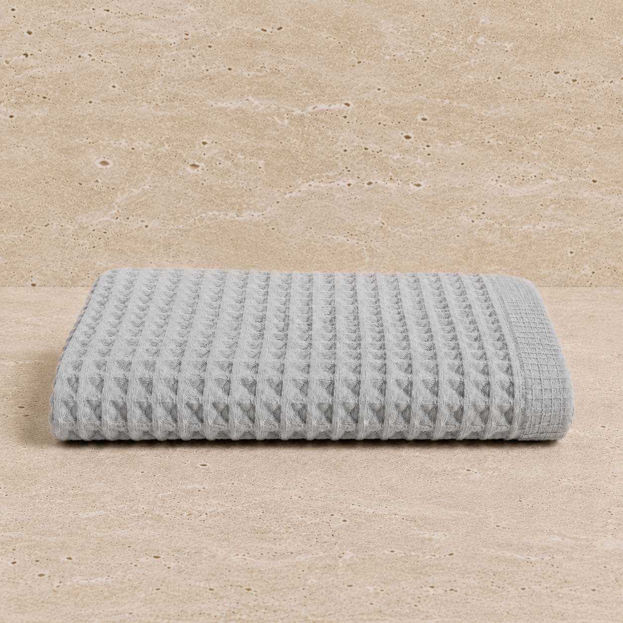 Drap de bain coton Nid d'Abeille Gris Foncé
