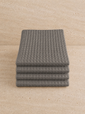 Serviette de toilette coton nid d'abeille gris foncé 50x70