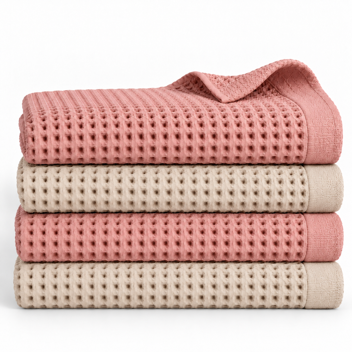 Draps de Bain Nid d’Abeille 80x160 cm – Collection Duo