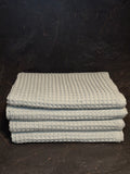 Drap de bain coton Nid d'Abeille Vert de Gris