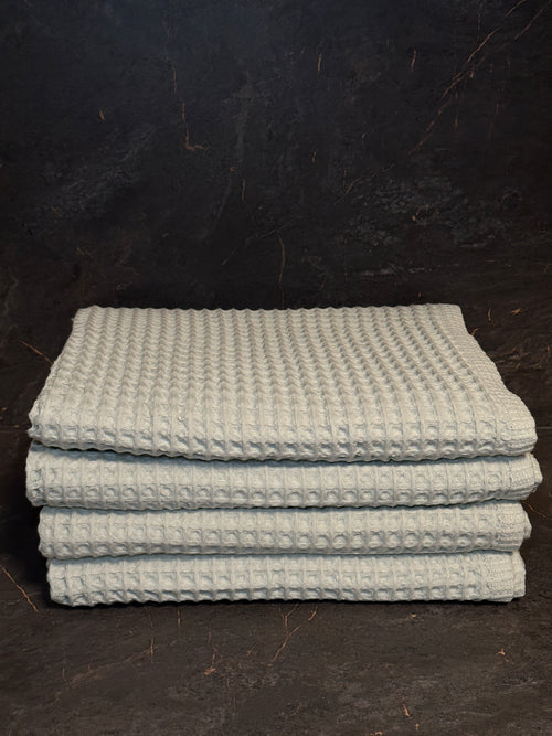 Drap de bain coton Nid d'Abeille Blanc