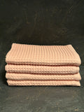 Drap de bain coton Nid d'Abeille Saumon