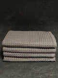 Drap de bain coton Nid d'Abeille Gris Foncé