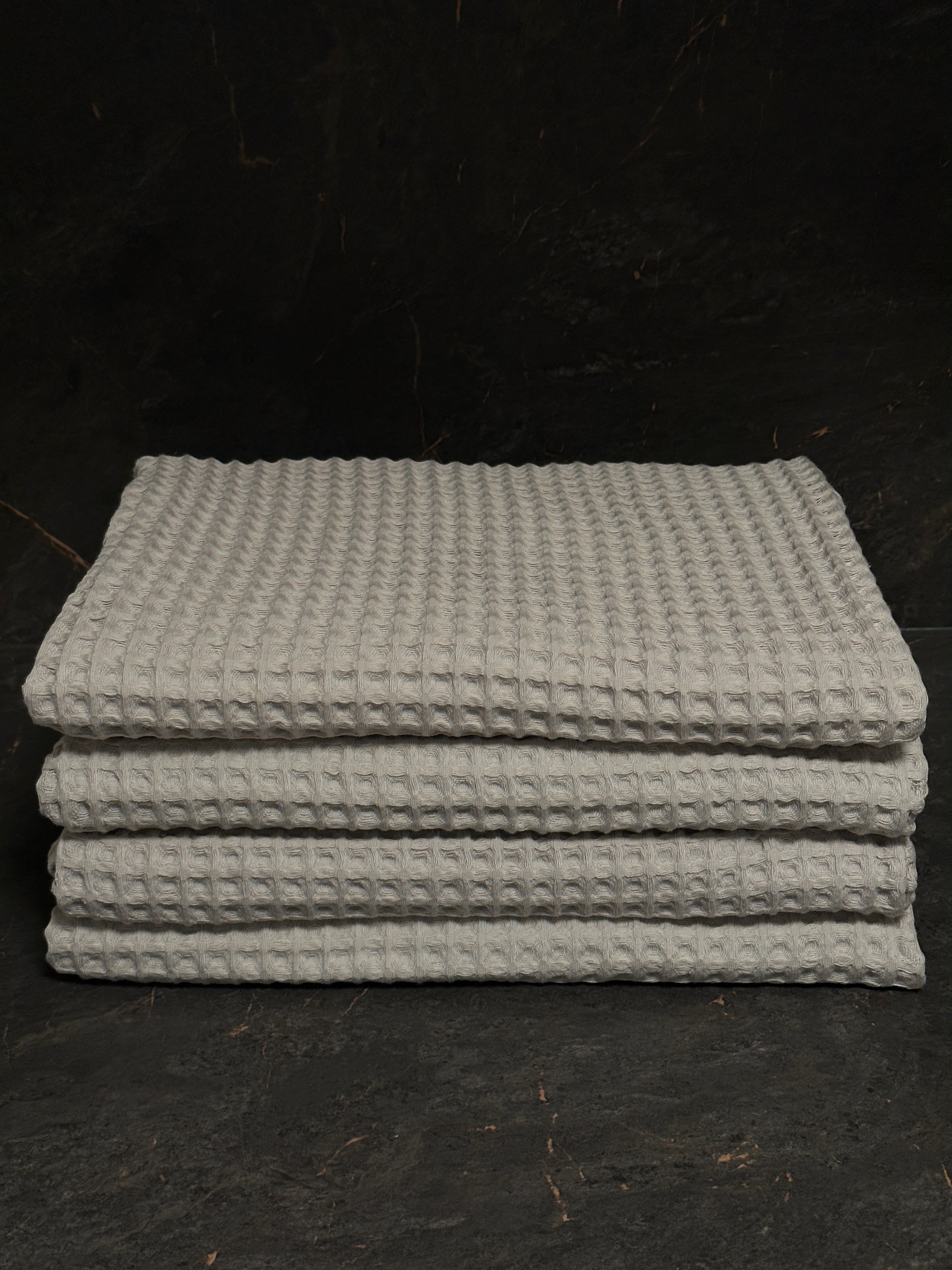 Drap de bain coton Nid d'Abeille Saumon