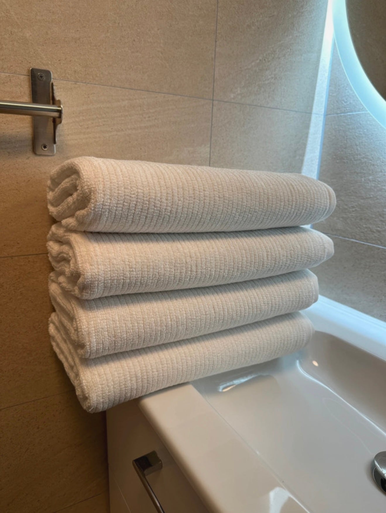 Drap de bain Palace à relief 100% coton Collection Hôtelière 600g/m²